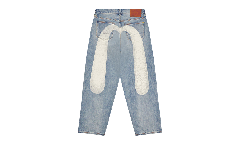 EVISU Ecru Daicock Print Denim "White" 2EAHTM5JE124638DN