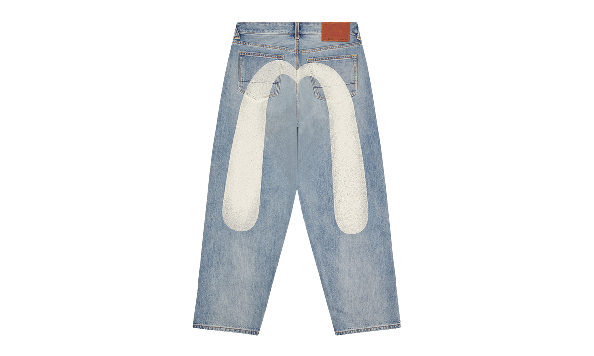 EVISU Ecru Daicock Print Denim "White" 2EAHTM5JE124638DN