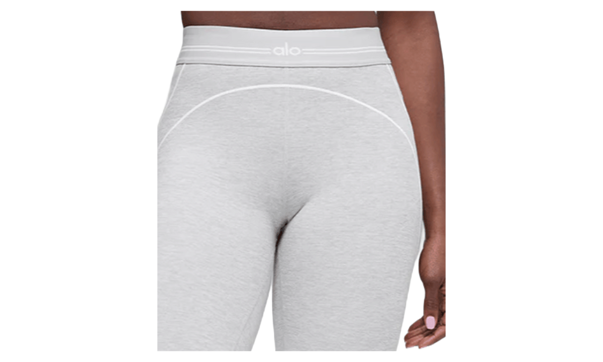 7/8 High-Waist Alosoft Heart Throb Legging WMNS "Heather Grey White" ALO04