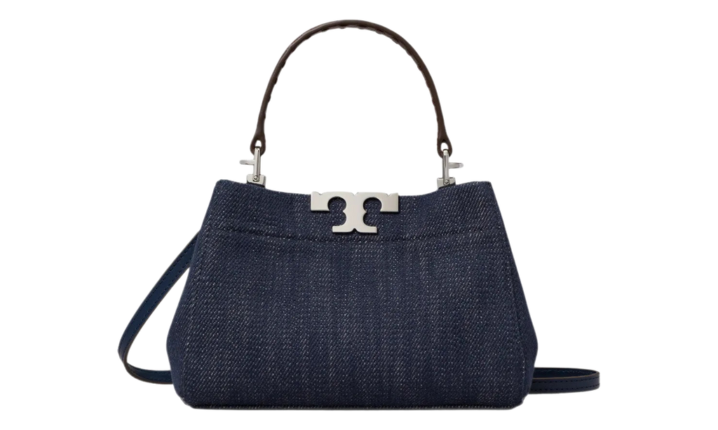 Tory Burch Mini Eleanor Denim Satchel Bags "Midnight" 182874 426