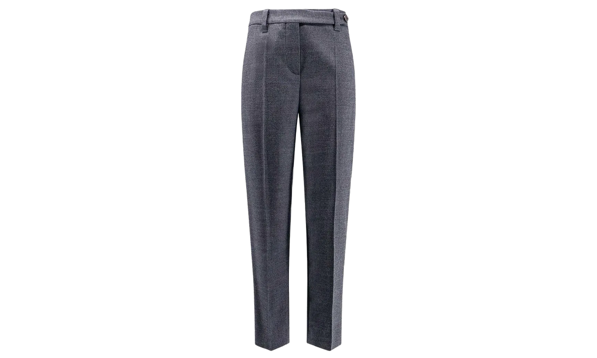 BRUNELLO CUCINELLI Textured Trousers WMNS "Dark Grey" BRUN227