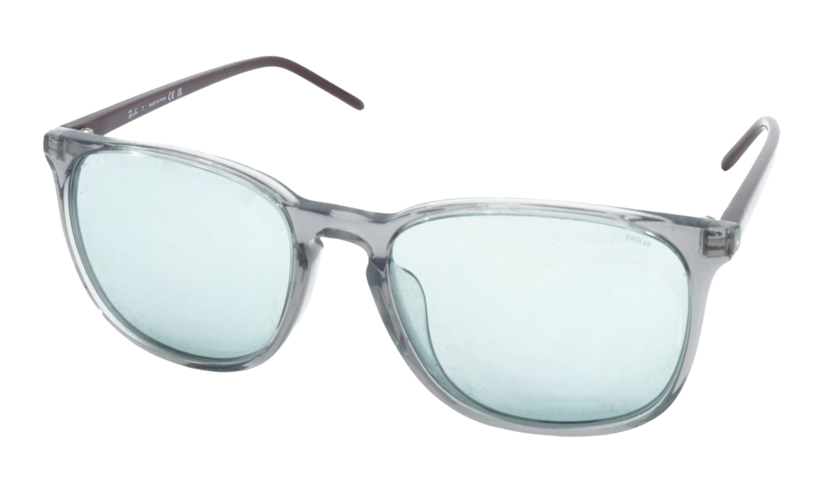 Rayban Square Sunglasses "TRANSPARENT GREY" RB4387F-1350-Q5_55