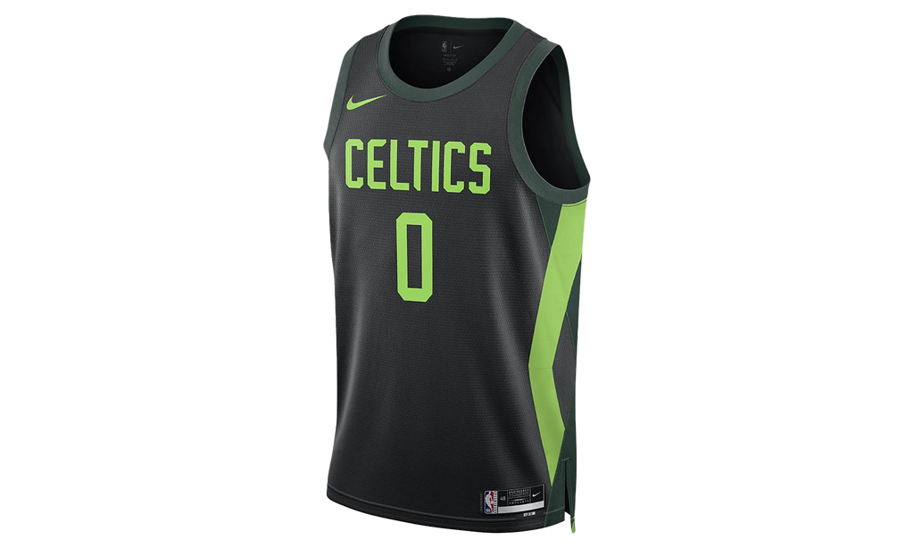 Nike NBA JAYSON TATUM BOSTON CELTICS SWINGMAN JERSEY "Black/Pro Green/Action Green" FQ4335 011