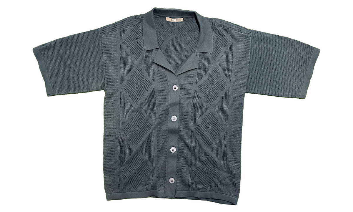 Kith Elena Diamond Open Knit Shirt WMNS "Navy" KHW030281 336