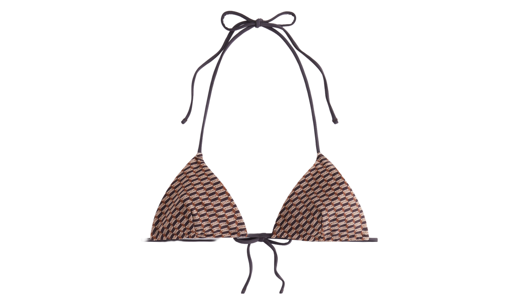 Kith Talia Ii Monogram Tie Top "Brown" khw070070 210
