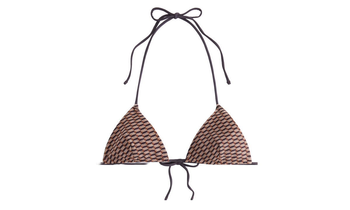 Kith Talia Ii Monogram Tie Top "Brown" khw070070 210