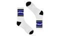 Godspeed New York Og Logo Striped Socks "White / Blue" GS231