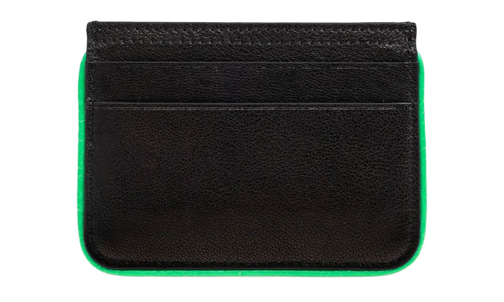 Balenciaga Biker Card Holder Bag "Black / Vivid Green" 867048 2ACF2 1038