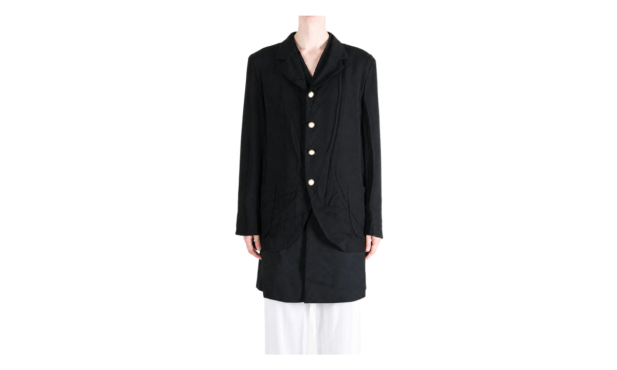 Comme des Garcons Back Logo Coach Jacket WMNS "Black / Black" GR J010 051 BLACK