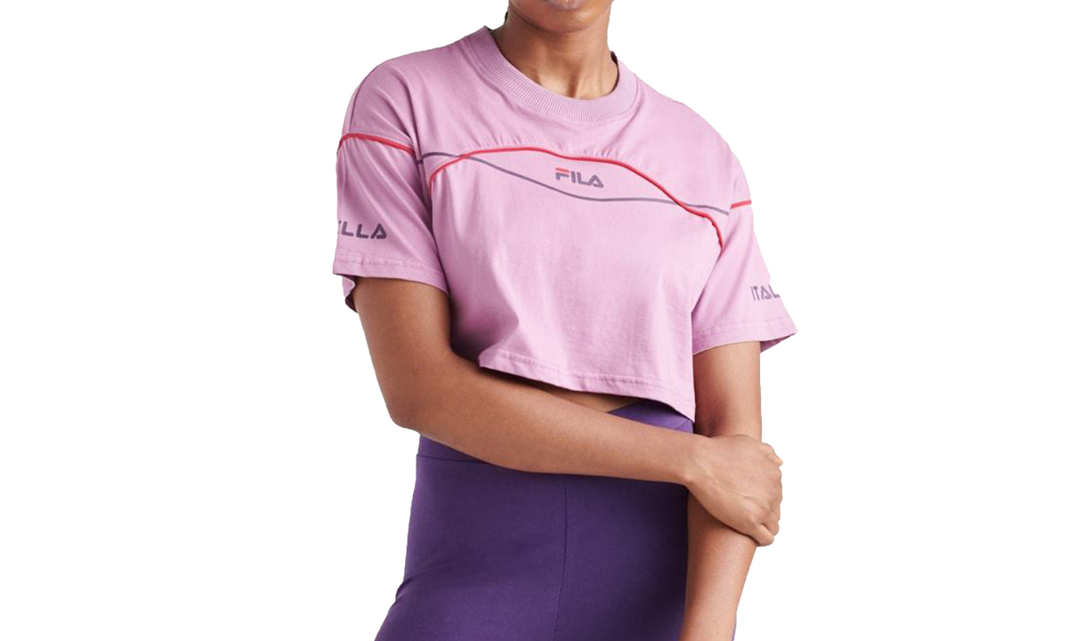 Fila Kana Crop T-Shirt WMNS "Valrn / Cjwl / Red" LW933298 585