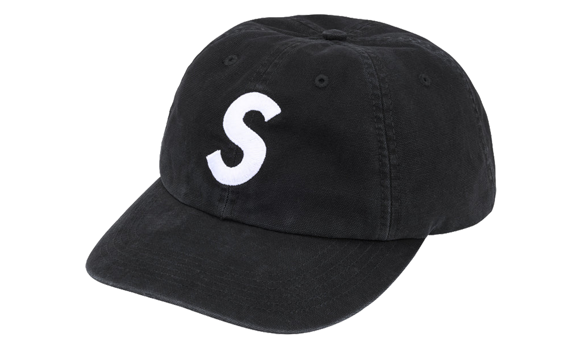 SUPREME Washed Canvas S Logo 6-Panel "FW26 - Black" SU28492