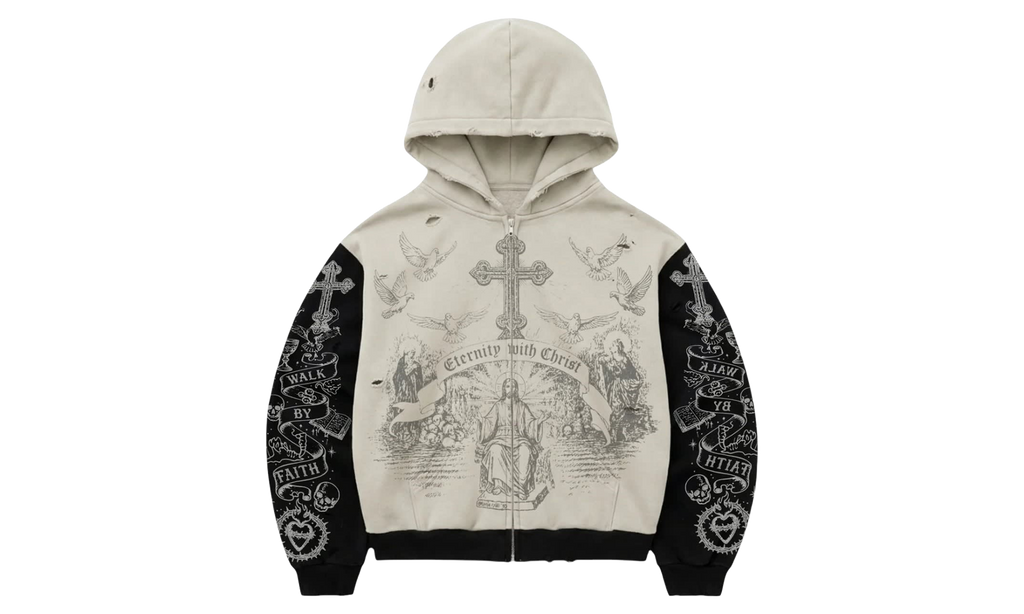 BRAVEST STUDIOS Eternity Zip Hoodie "Black/White" BS156
