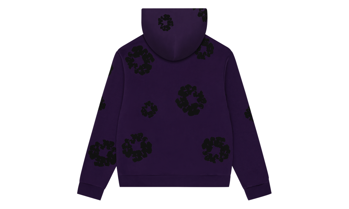 DENIM TEARS Black Cotton Wreath Hoodie "Purple" DT354