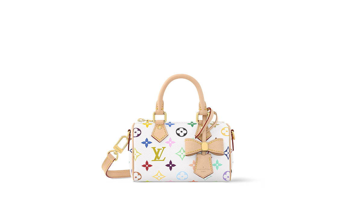 Louis Vuitton Nano Speedy "Takashi Murakami - Multicolore Blanc" M13391