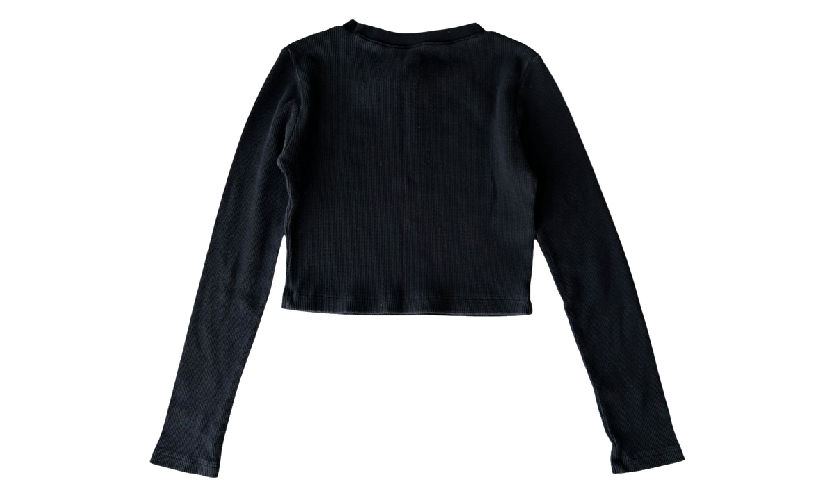 Chrome Hearts CH Embroidered Logo Thermal Cropped Longsleeve Tee "Black/White" CHRM1541