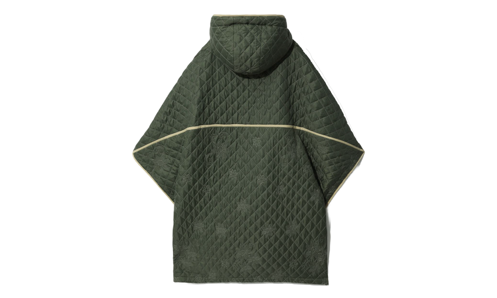 Bape BAPY® Color Blocked Trim Quilted Hooded Jacket WMNS "Dark Khaki" BPYOCOC7198XHKHX
