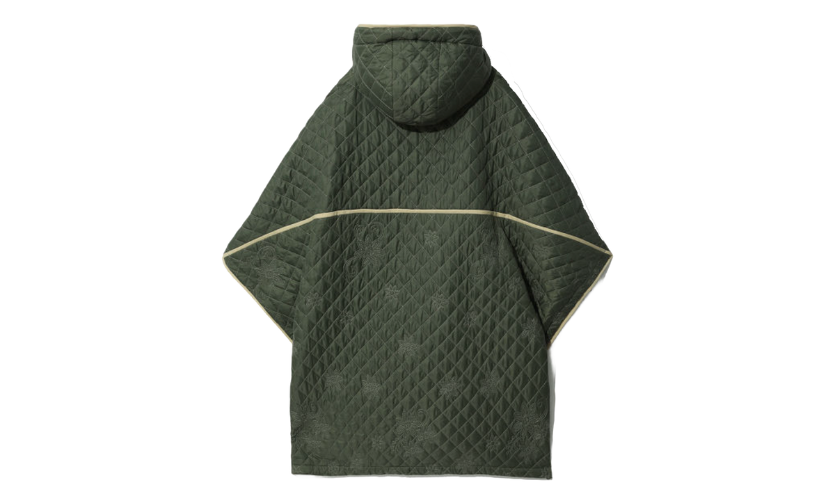 Bape BAPY® Color Blocked Trim Quilted Hooded Jacket WMNS "Dark Khaki" BPYOCOC7198XHKHX