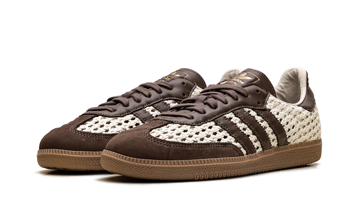 Adidas Samba OG WMNS "Basketweave Cream White Earth Strata" IH9373