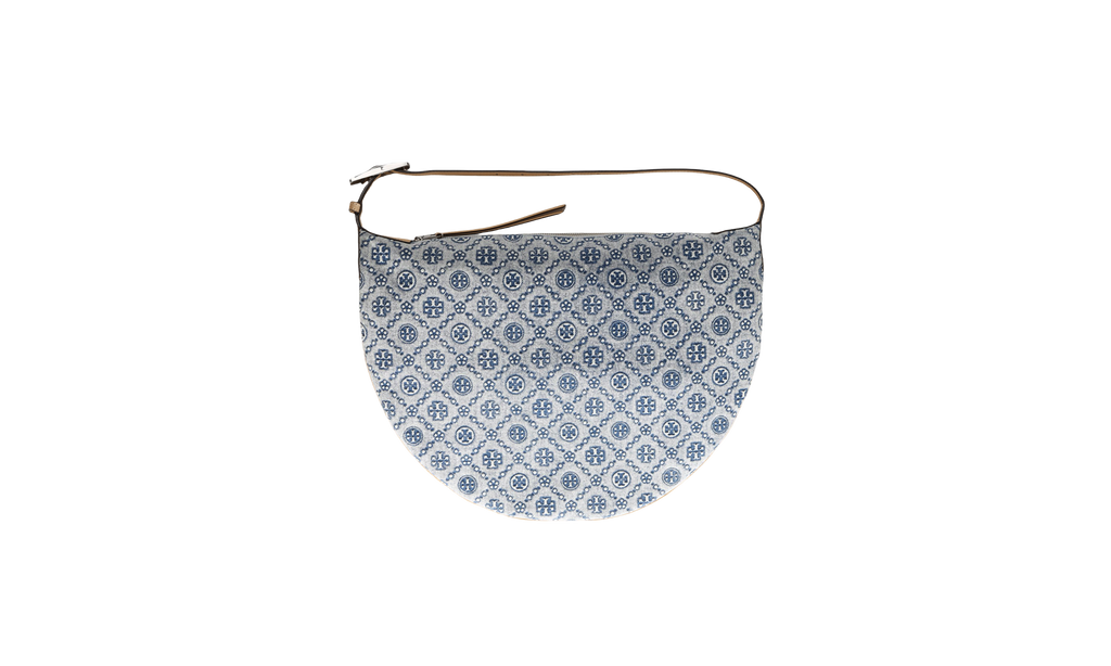 Tory Burch T Monogram Denim Balloon Bag "Powder Blue" 181549 400