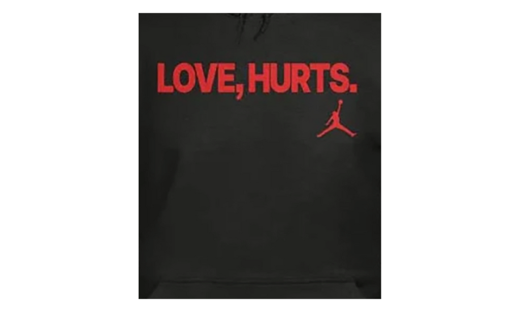 Jordan Fleece Love Hurts Jalen Hurts Hoodie "Bred" IQ3843 010