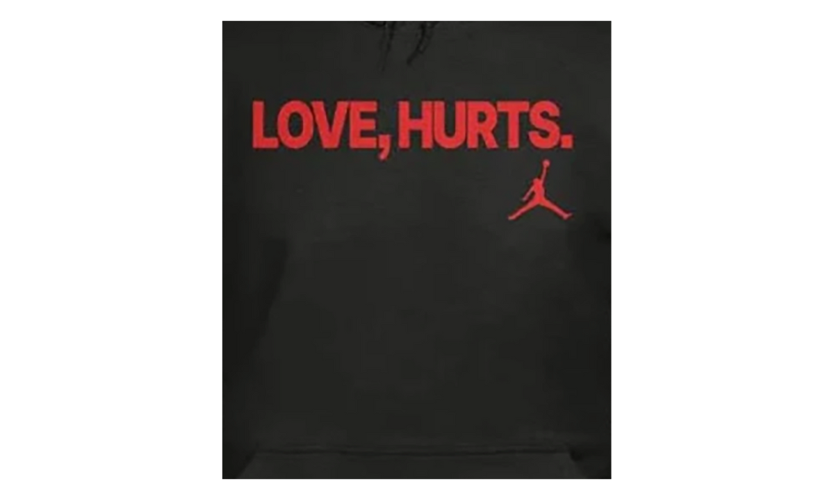 Jordan Fleece Love Hurts Jalen Hurts Hoodie "Bred" IQ3843 010