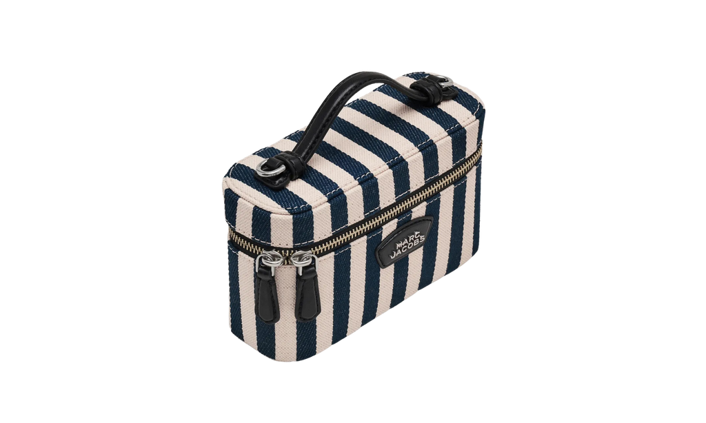 Marc Jacobs Stripe Canvas Everyday Logo Slg Vanity Bag "Blue Sea Multicolor" 2S6HCR005H02 455