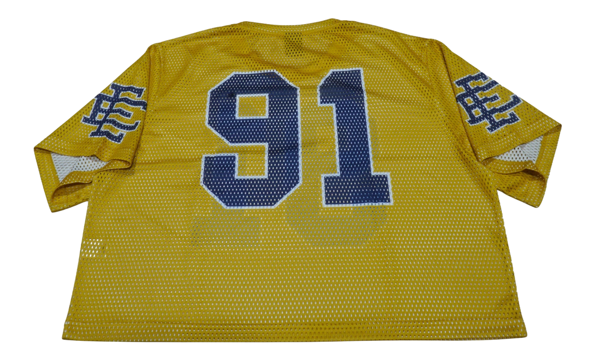 Eric Emanuel EE Cropped Mesh Jersey "Yellow/ Navy" EE745