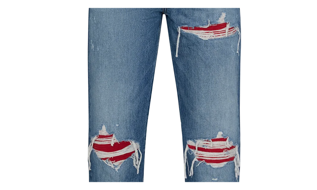 Amiri Suede Straight Mx1 Jean "Medium Indigo" AMDNGH1112 MEDI