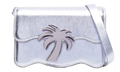 Palm Angels Palm Beach Mini PM Bag "Sparkly Silver" PWNQ011F22LEA0037272