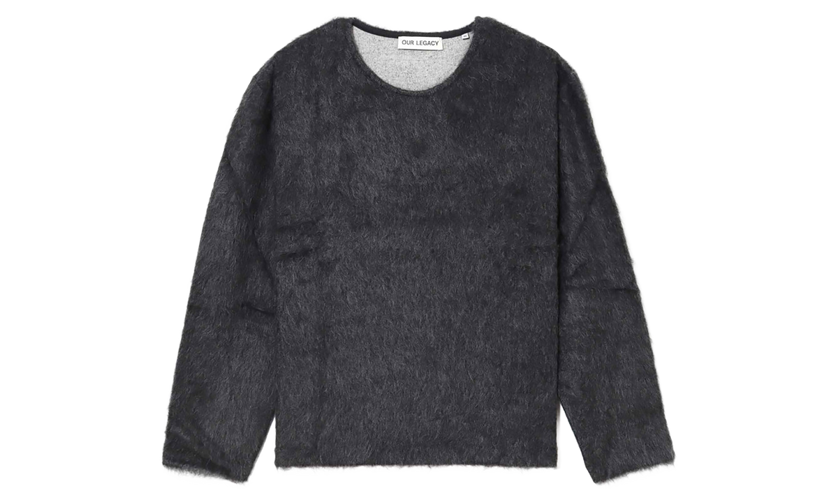 OUR LEGACY Double Lock U Neck Sweater "Grey" M4226DDG