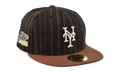New Era 59FIFTY New York Mets Herringbone 2-Tone Fitted Hat "Brown" 60586699