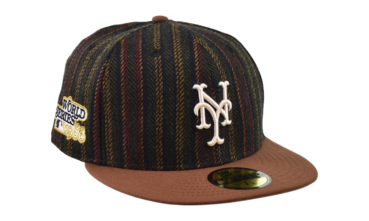 New Era 59FIFTY New York Mets Herringbone 2-Tone Fitted Hat "Brown" 60586699