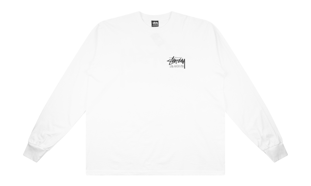 Stussy Longsleeve Tee "Los Angeles Exclusive - White" STUS43