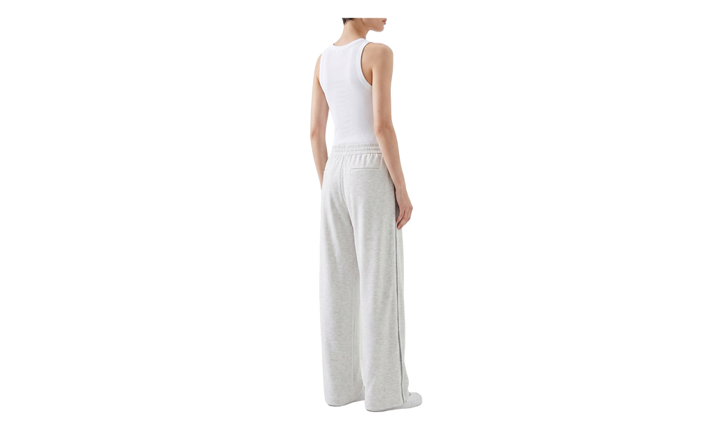Brunello Cucinelli Silk Blend Wide Trousers WMNS "Pearl / White" BRUN1418