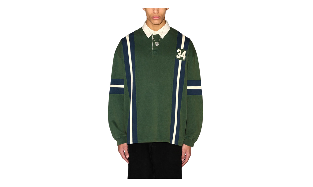 AMBUSH Striped Rugby Shirt "Green" BMGC002F24JER0015245