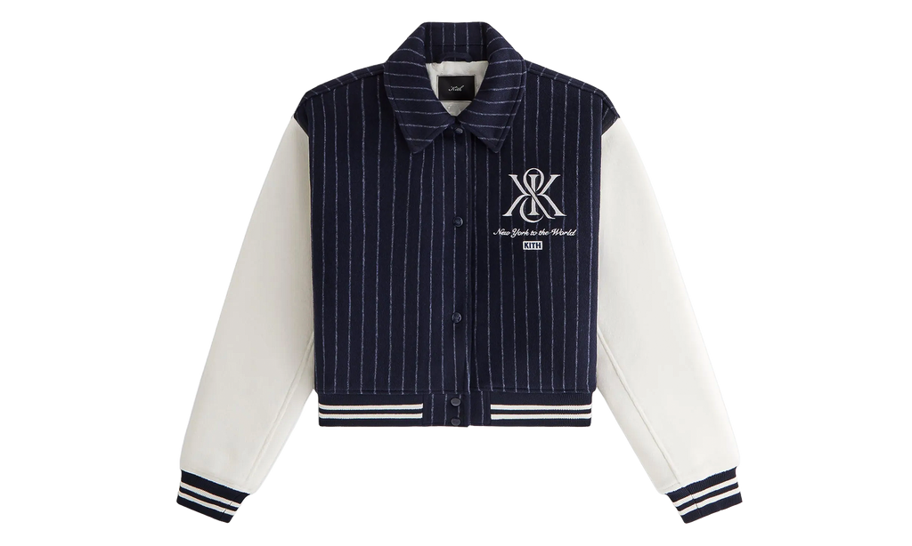 Kith Campbell Varsity Wool Jacket WMNS "Navy" KHW010199 413