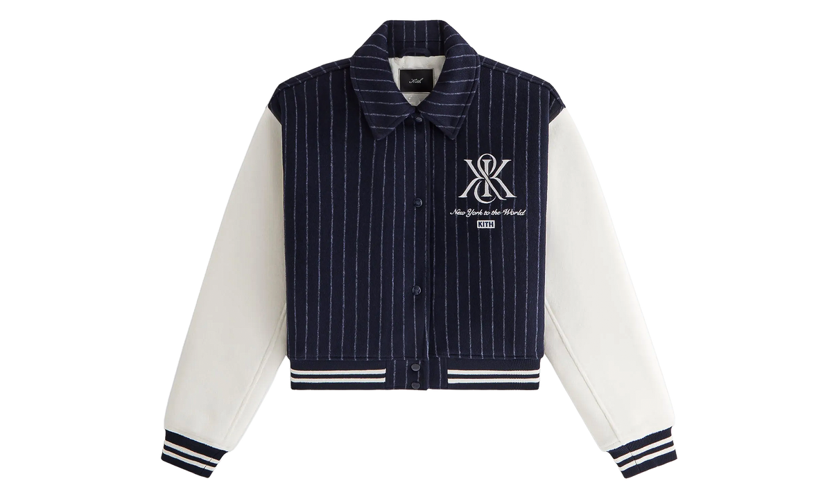 Kith Campbell Varsity Wool Jacket WMNS "Navy" KHW010199 413