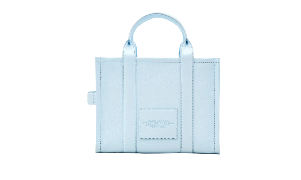 Marc Jacobs The Medium Leather Tote Bag "Cloud Blue" H004L01PF21 465