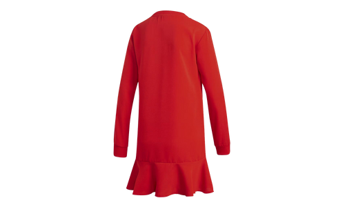 Adidas 3 Stripe Long Sleeve Dress WMNS "Red" DW3880