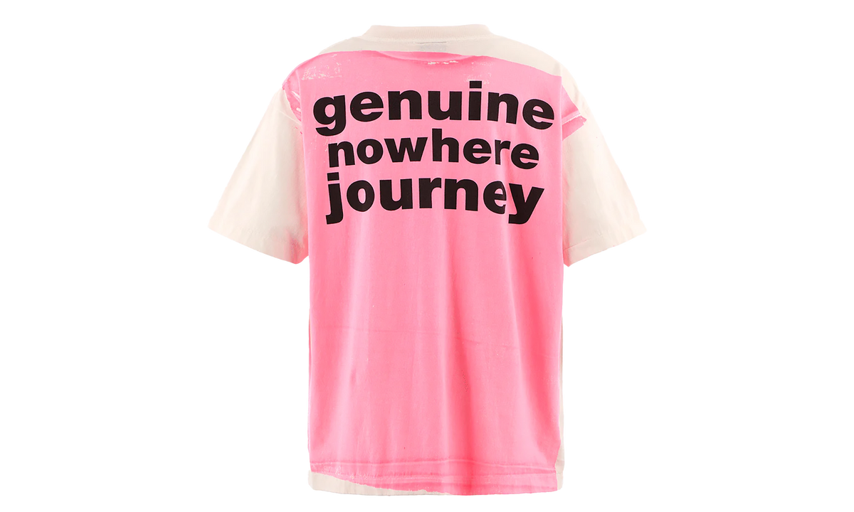Saint Michael Mad Face Handprinting Tee "White/Pink" SM HR1 0000 C33