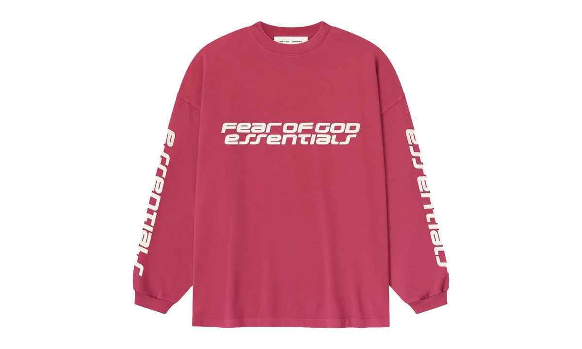 Fear of God Essentials 90's Long Sleeve Tee "Crimson" 125HO254572F