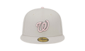 New Era 59FIFTY Washington Nationals Mother’s Day On-Field Fitted Hat "Khaki / Pink - Under Brim" NE904