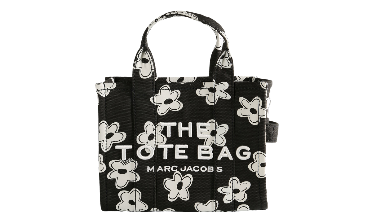 Marc Jacobs The Small Daisy Canvas Tote Bag "Black / White" 2S5HTT030H03 005