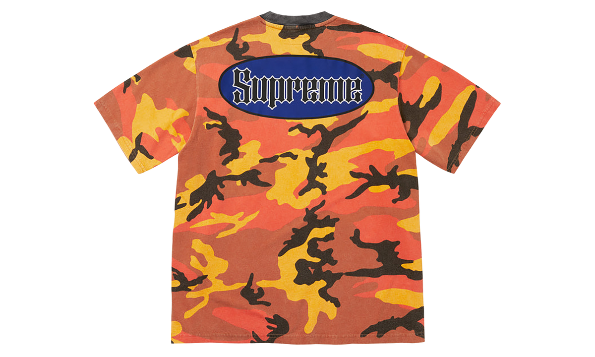 SUPREME Cracked Pocket S/S Shirt "FW26 - Orange Camo" SU28455