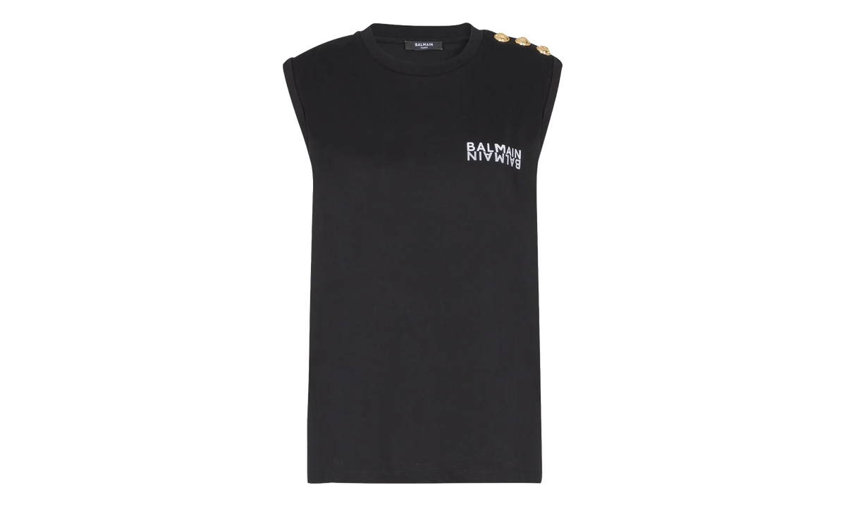 Balmain Logo-Detail Sleeveless Tank Top WMNS "Black" EF6ED002BB04 EAB