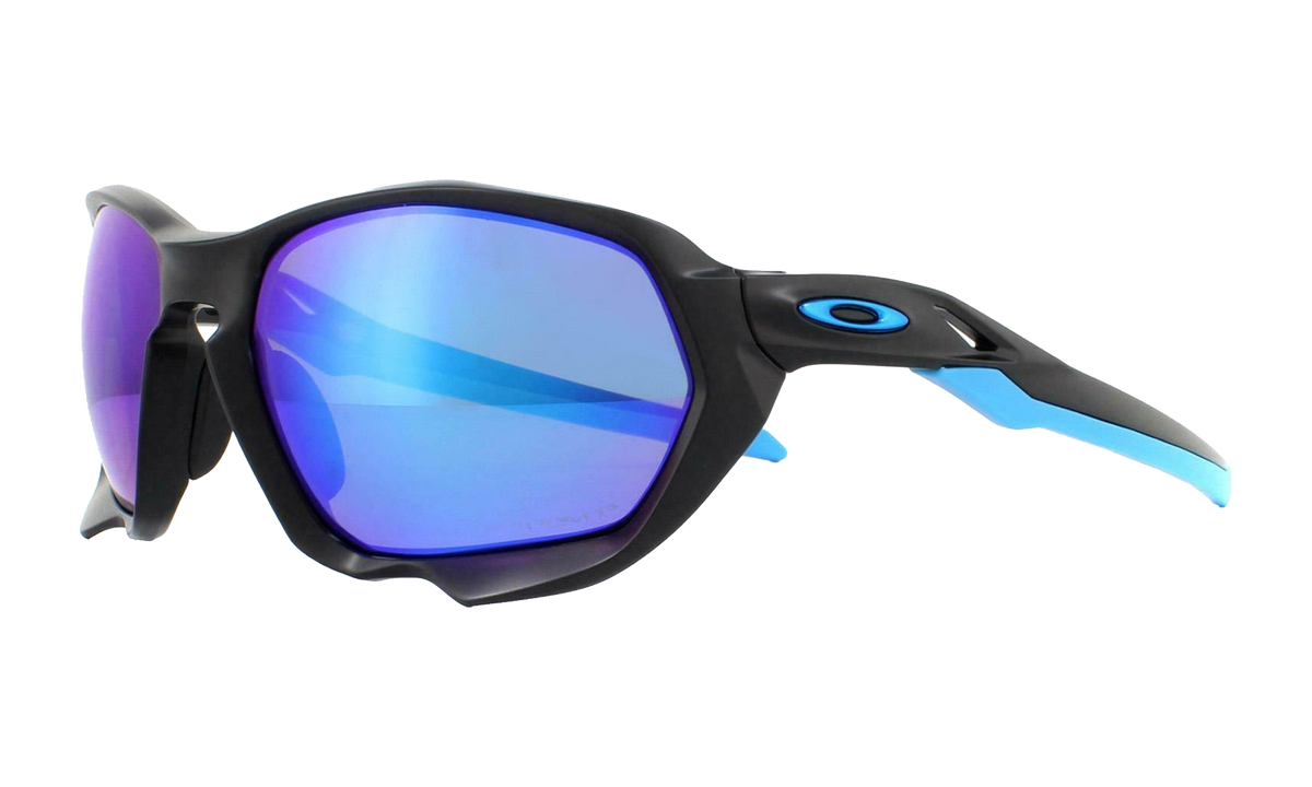 Oakley Plazma Polarized Sunglasses "Matte Black / PRIZM Sapphire Polarized" OO9019 08