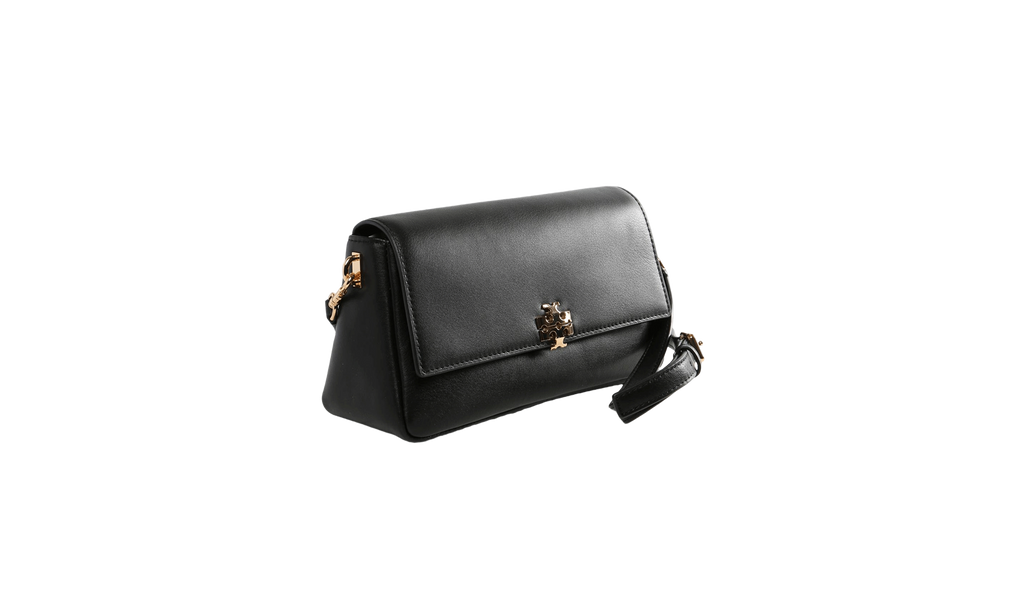 Tory Burch Charlie Leather Crossbody Bag "Black" 180725 001