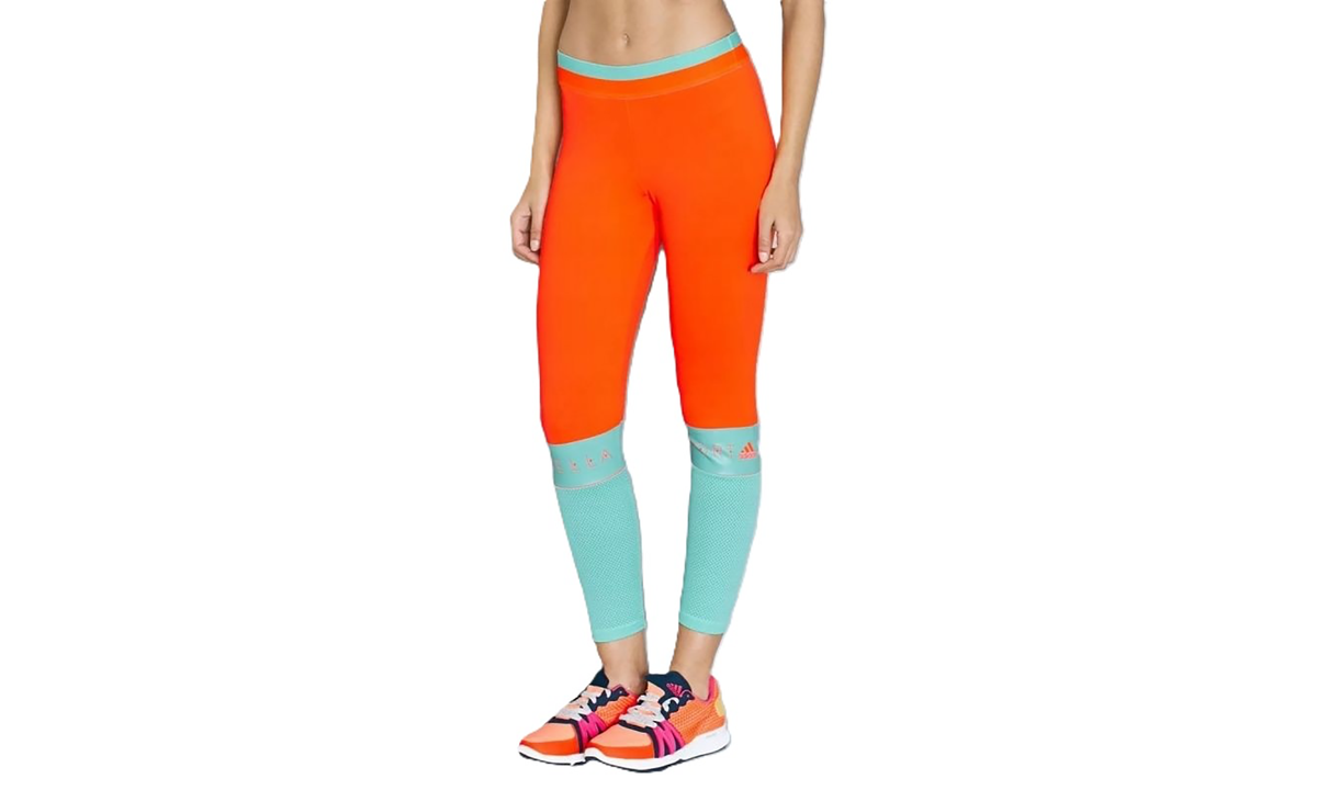 Adidas Stell Mccartney Long Mesh Tight WMNS "Orange Aqua Green" AP7273