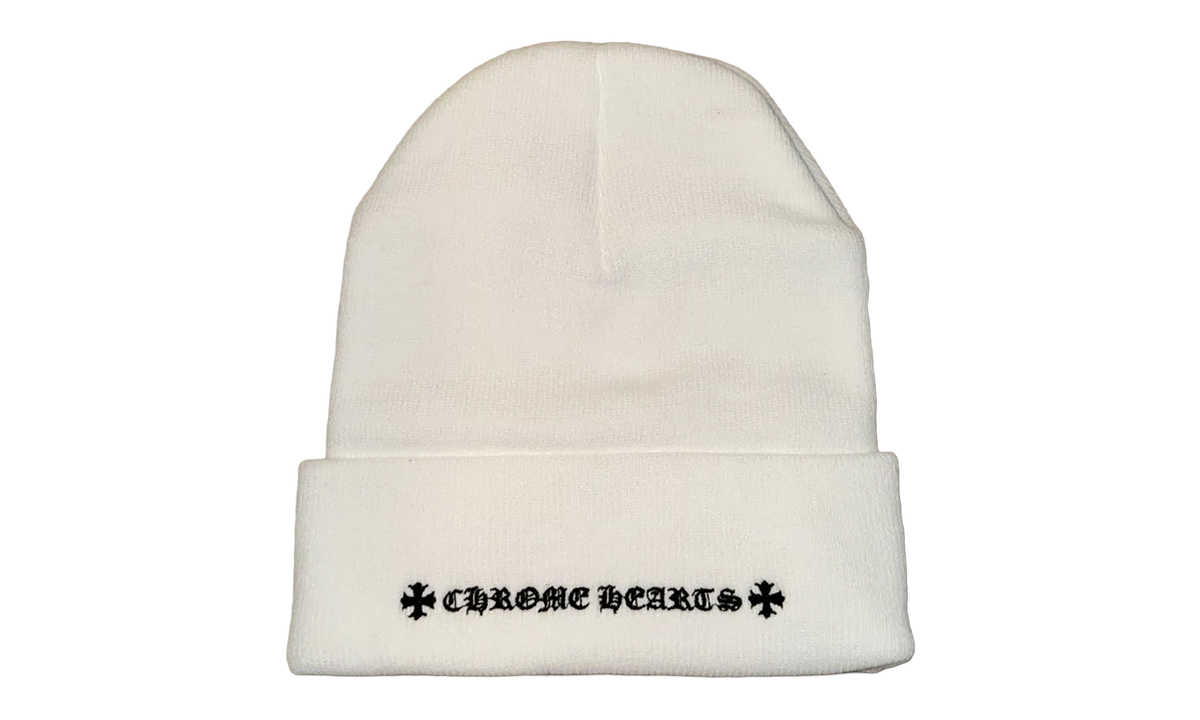 Chrome Hearts CH Logo Beanie "White / Black" CHRM1447