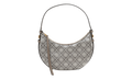 Tory Burch Romy T Monogram Coated Jacquard Half Moon Bag "Charcoal" 182912 200